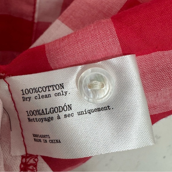 NWT Frankies Bikinis x Bella Hadid Farm Gingham Mini Dress in red - Picture 10 of 11